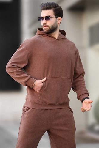 Taba Erkek Sweatshirt Eşofman Takımı E7401