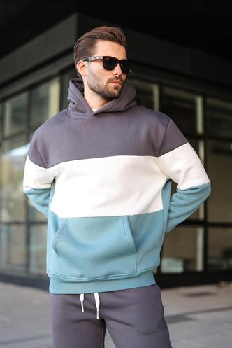 Füme Kapüşonlu Erkek Eşofman Takımı 5926