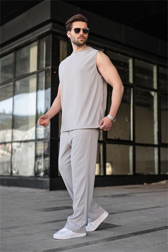 Boyalı Gri Rahat Kesim Erkek Alt Üst Takım E7353