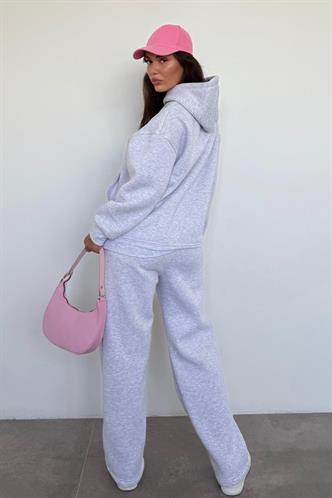 Karmelanj Kapüşonlu Baskılı Kadın Eşofman Takımı MG2524