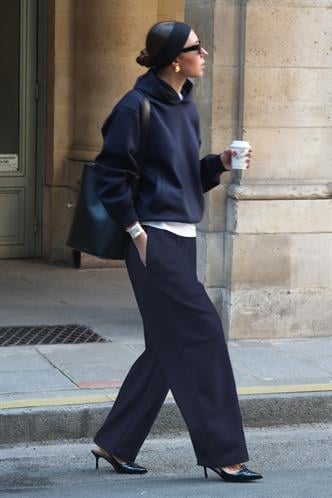 Lacivert Kapüşonlu Basic Kadın Eşofman Takımı MG2533