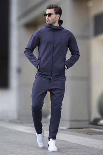  Kapüşonlu Lacivert Erkek Eşofman Takımı 7201