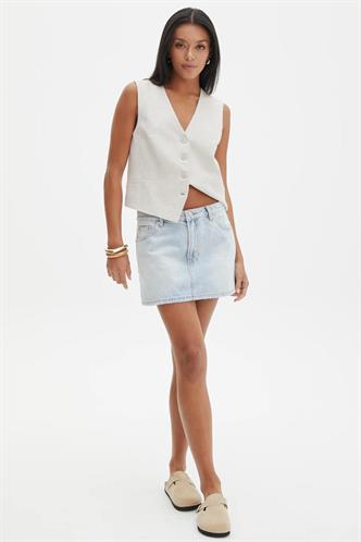 Buz Mavi Mini Jean Etek MG2099