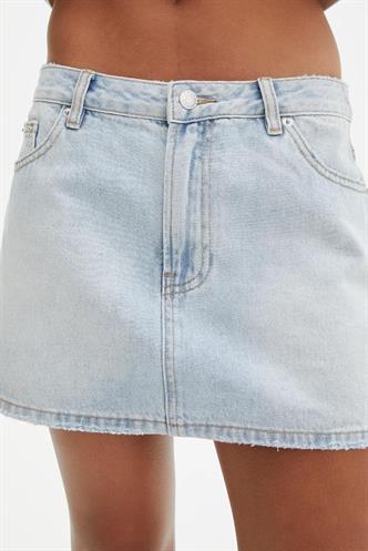 Buz Mavi Mini Jean Etek MG2099