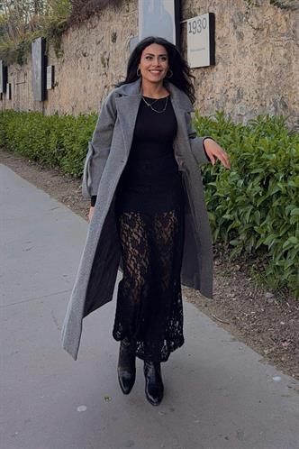 Madmext Siyah Dantel Kadın Etek Mg2338