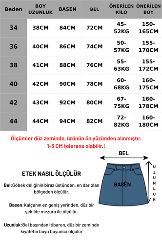 Koyu Mavi Mini Jean Etek MG2099
