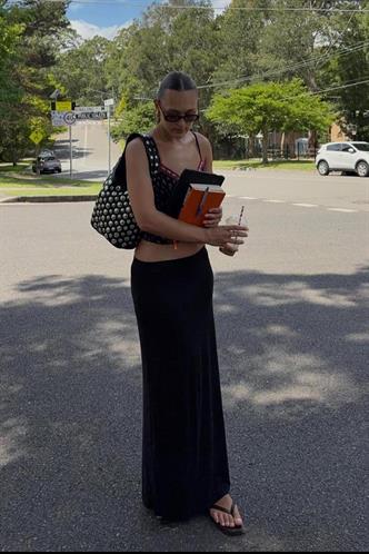 Koyu Siyah Maxi Basic Etek MG1890