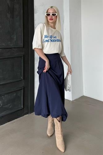 Lacivert Balon Etek Mg2319