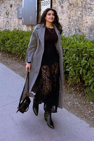 Madmext Siyah Dantel Kadın Etek Mg2338