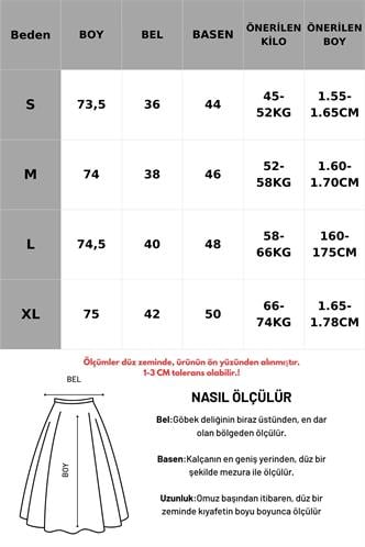 Siyah Saten Dantelli Midi Boy Kadın Etek Mg2538