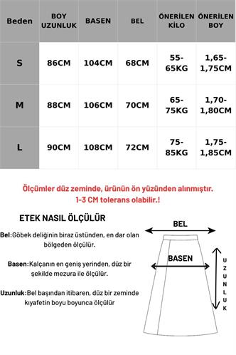 Yağ Yeşili Süet Uzun Etek Mg2549