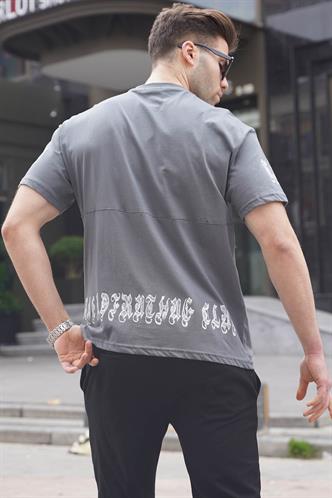 Füme Bisiklet Yaka Erkek Tişört 6112