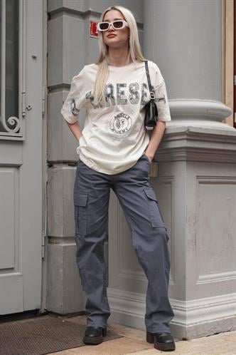 Füme Cep Detaylı Kargo Pantolon MG1602