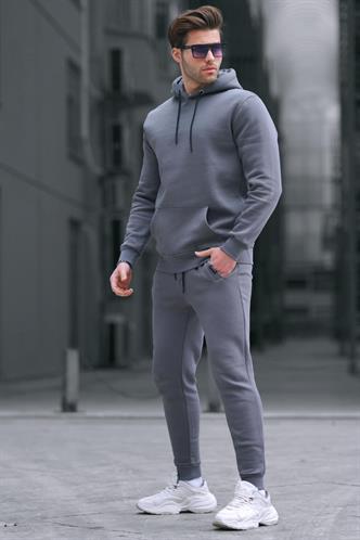 Füme Kapşonlu Basic Eşofman Takımı 5905