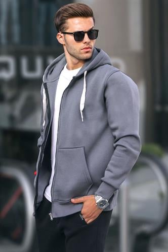 Füme Kapüşonlu Regular Fit Erkek Sweatshirt 6140