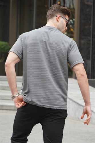 Füme Likralı Basic Erkek Tişört 6060