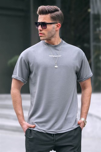 Füme Likralı Basic Erkek Tişört 6060