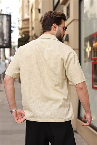 Mint Yeşili %100 Pamuklu Rahat Kesim Erkek Gömlek E6773