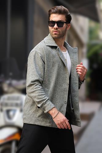 Haki Desenli Cepli Erkek Ceket Gömlek 6756