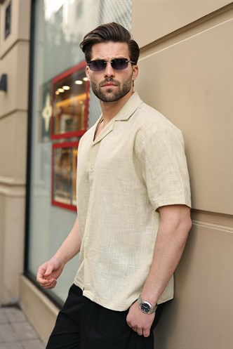 Mint Yeşili %100 Pamuklu Rahat Kesim Erkek Gömlek E6773