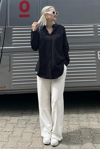 Mad Girls Oversize Black Shirt MG1369