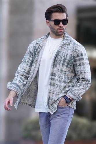 Haki Desenli Oduncu Erkek Gömlek 6749