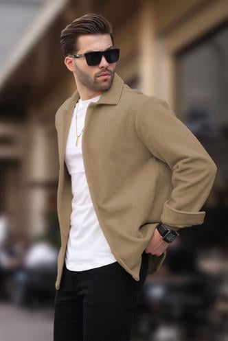 Camel Düğmeli Erkek Polar Gömlek 6753