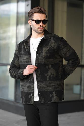 Haki Desenli Oduncu Erkek Gömlek 6727