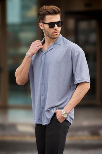 İndigo Kısa Kollu Erkek Gömlek 6736