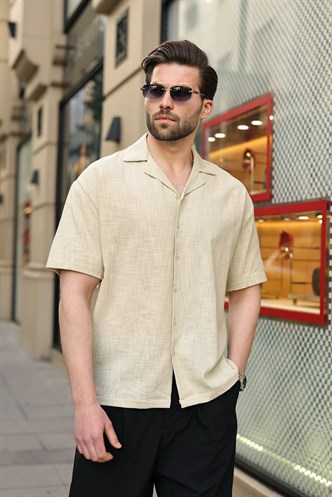 Mint Yeşili %100 Pamuklu Rahat Kesim Erkek Gömlek E6773