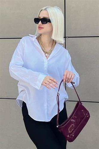 Mad Girls Oversize White Shirt MG1369