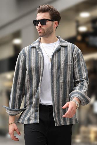 Haki Desenli Cepli Erkek Polar Gömlek E6757