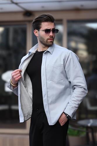 İndigo İçi Polarlı Erkek Gömlek E6759