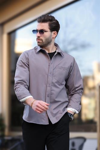 Füme İçi Polarlı Erkek Gömlek E6759