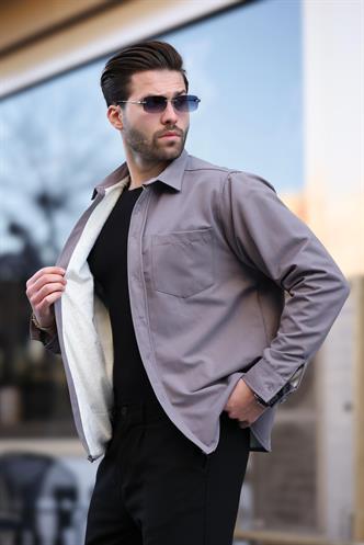 Füme İçi Polarlı Erkek Gömlek E6759