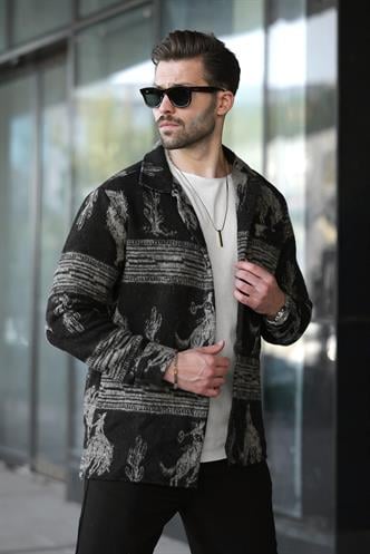 Bej Desenli Oduncu Erkek Gömlek 6727