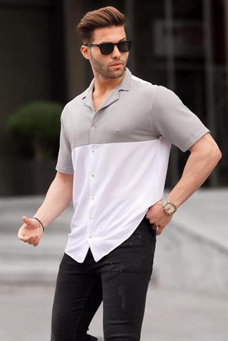 Beyaz Kısa Kollu Erkek Gömlek 6707