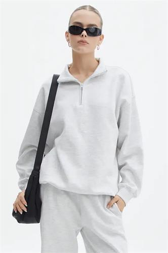 Grimelanj Fermuar Detaylı Oversize Sweatshirt MG1933