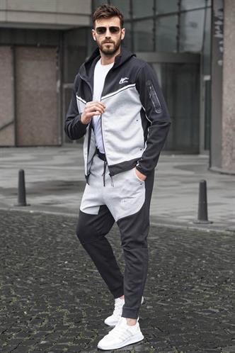 Grimelanj Fermuarlı Erkek Eşofman Takımı 5697