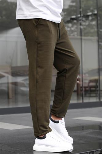 Haki Basic Waffle Kumaş Erkek Pantolon 6509