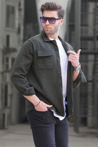 Haki Oduncu Erkek Gömlek 6726