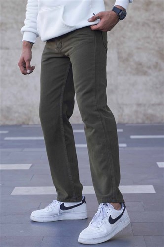 Haki Straight Fit Erkek Jean Pantolon 6312