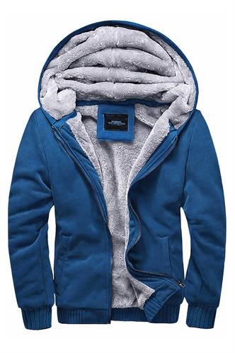 Madmext İçi Kürklü İndigo Hırka 22377 