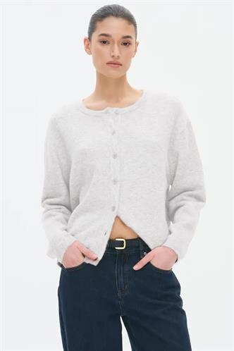 Ekru Rahat Kalıp Düğmeli Triko Kadın Hırka MG2552