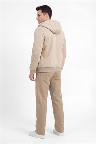 Madmext İçi Kürklü Bej Hırka 22377