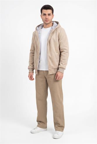 Madmext İçi Kürklü Bej Hırka 22377