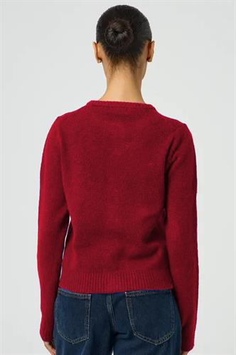 Bordo Düğmeli Triko Hırka MG2151