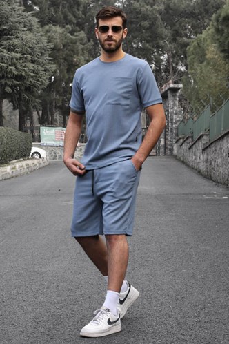 İndigo Basic Cep Detaylı Erkek Şort Takımı 5914