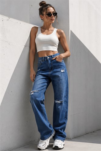 Mad Girls Mavi Yırtık Jean MG1158