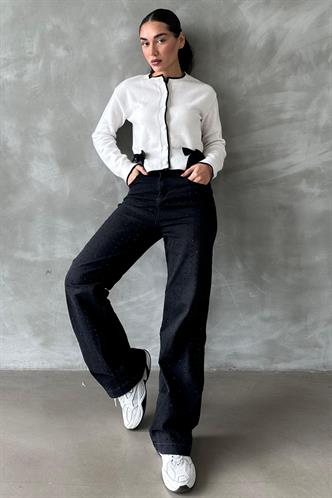 Füme Dökme Taş Model Kadın Jean Pantolon MG2272